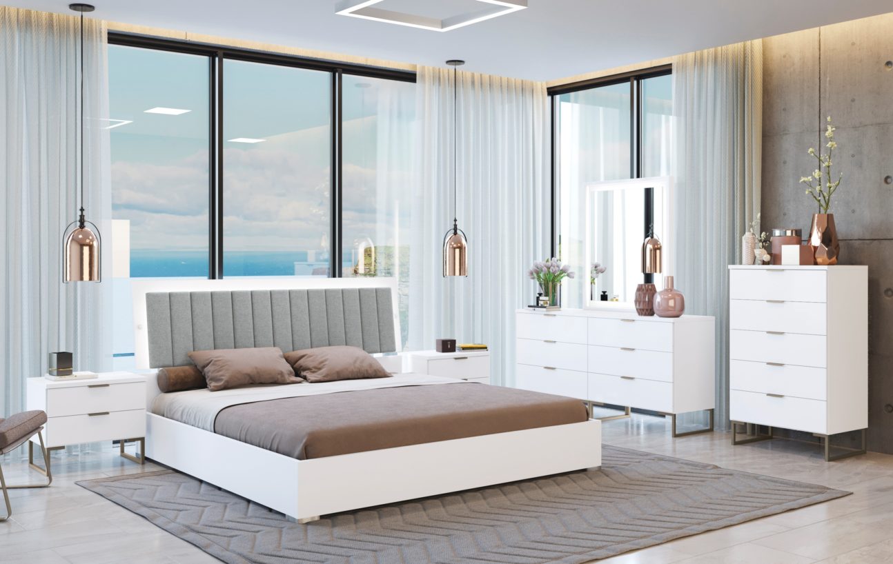 Modern White Gloss Bedroom