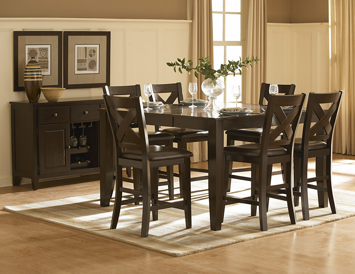 Transitional Espresso Counter Height Dining Room Arrow Furniture