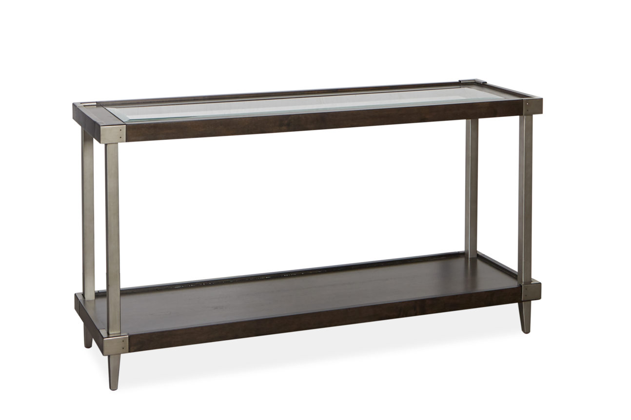 Contemporary Metal and Mink Console Sofa Table