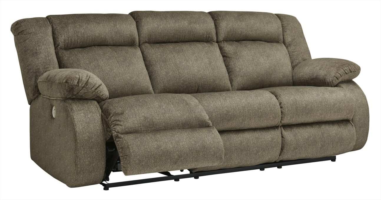 Contemporary Light Brown Power Reclining Living Room