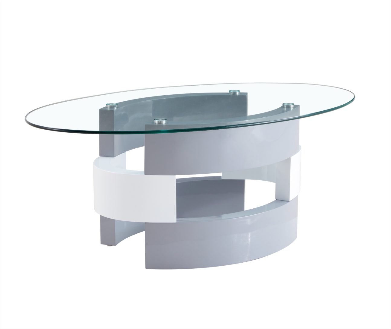 Modern Grey and White Lacquer Occasional Tables