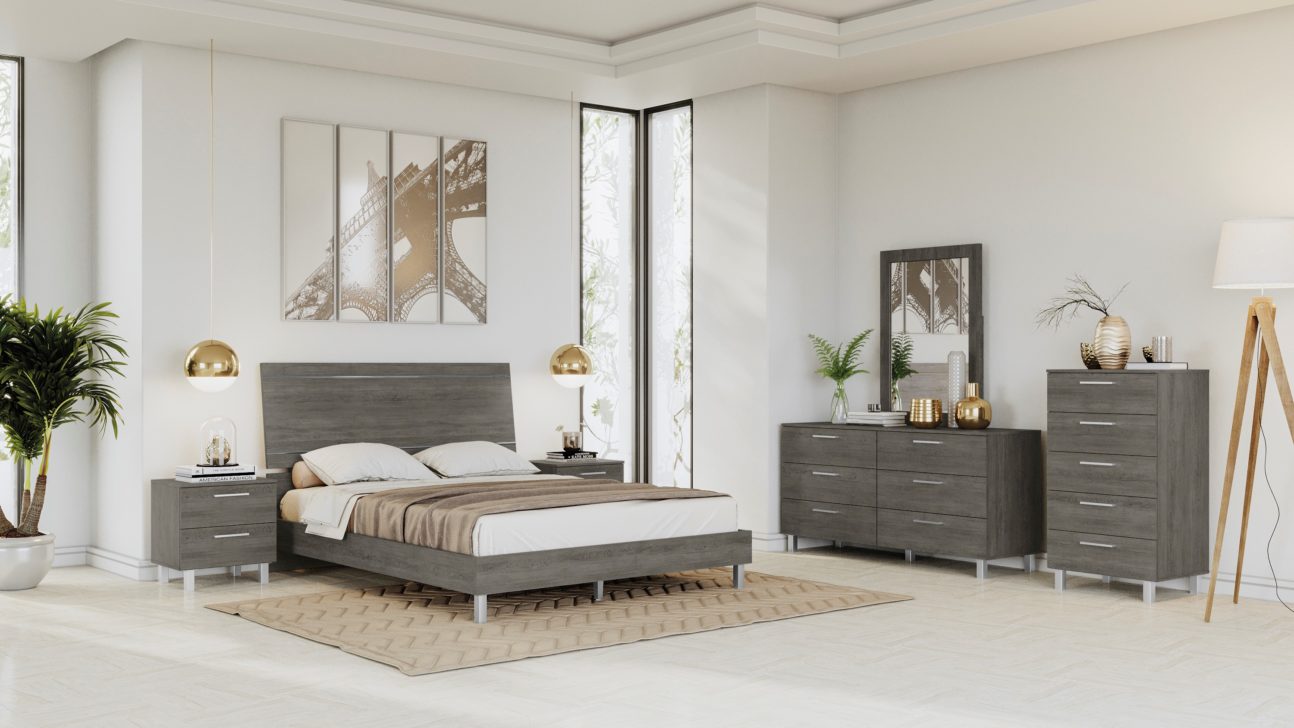 Modern Grey Bedroom