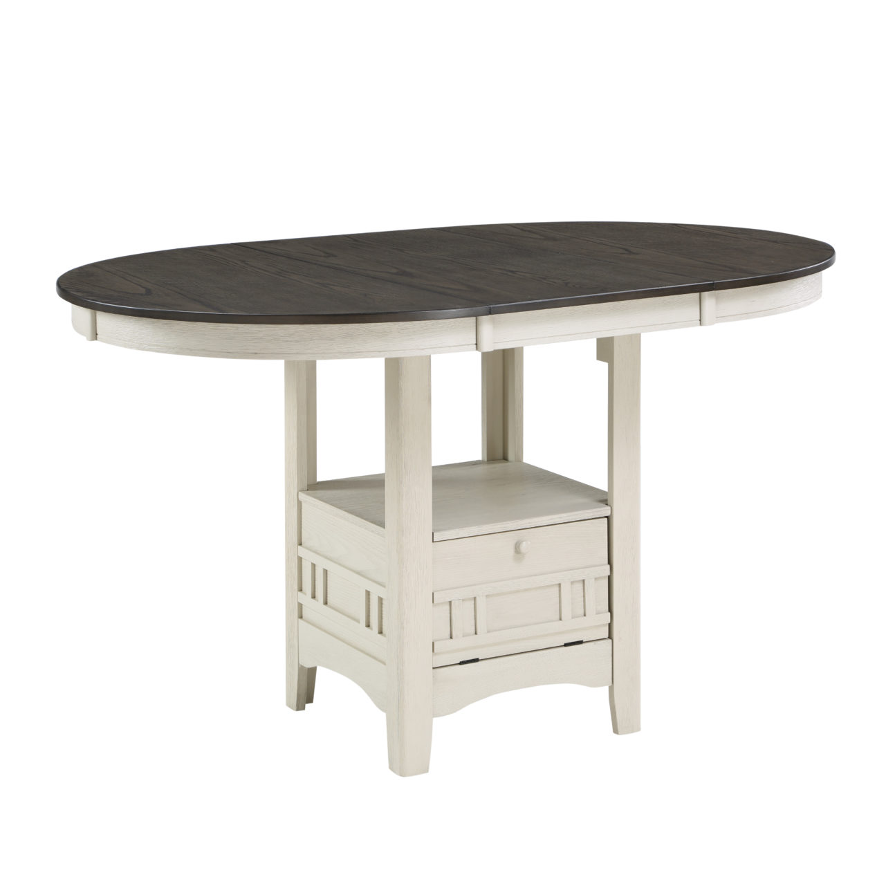 Transitional Oak and Weathered White Counter Height Dining Room - Image 2