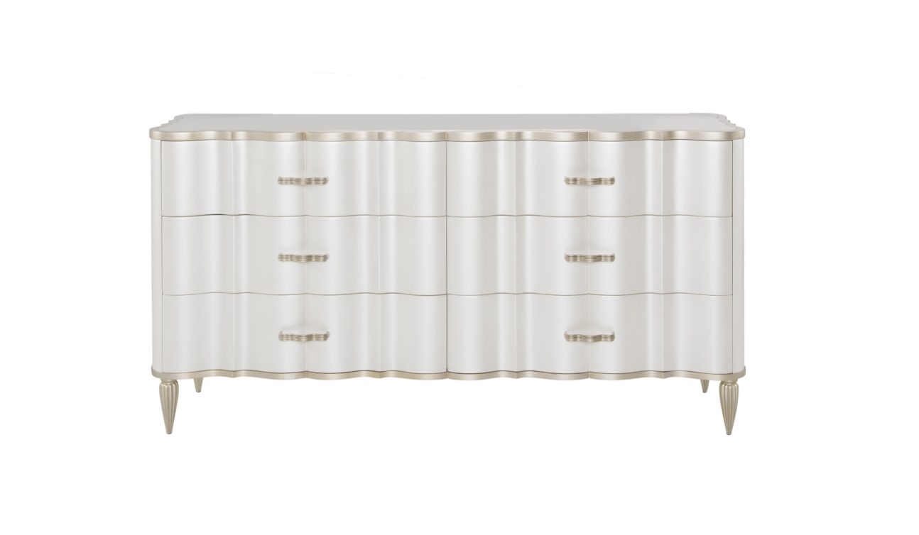 Transitional Creamy Pearl Bedroom - Image 3