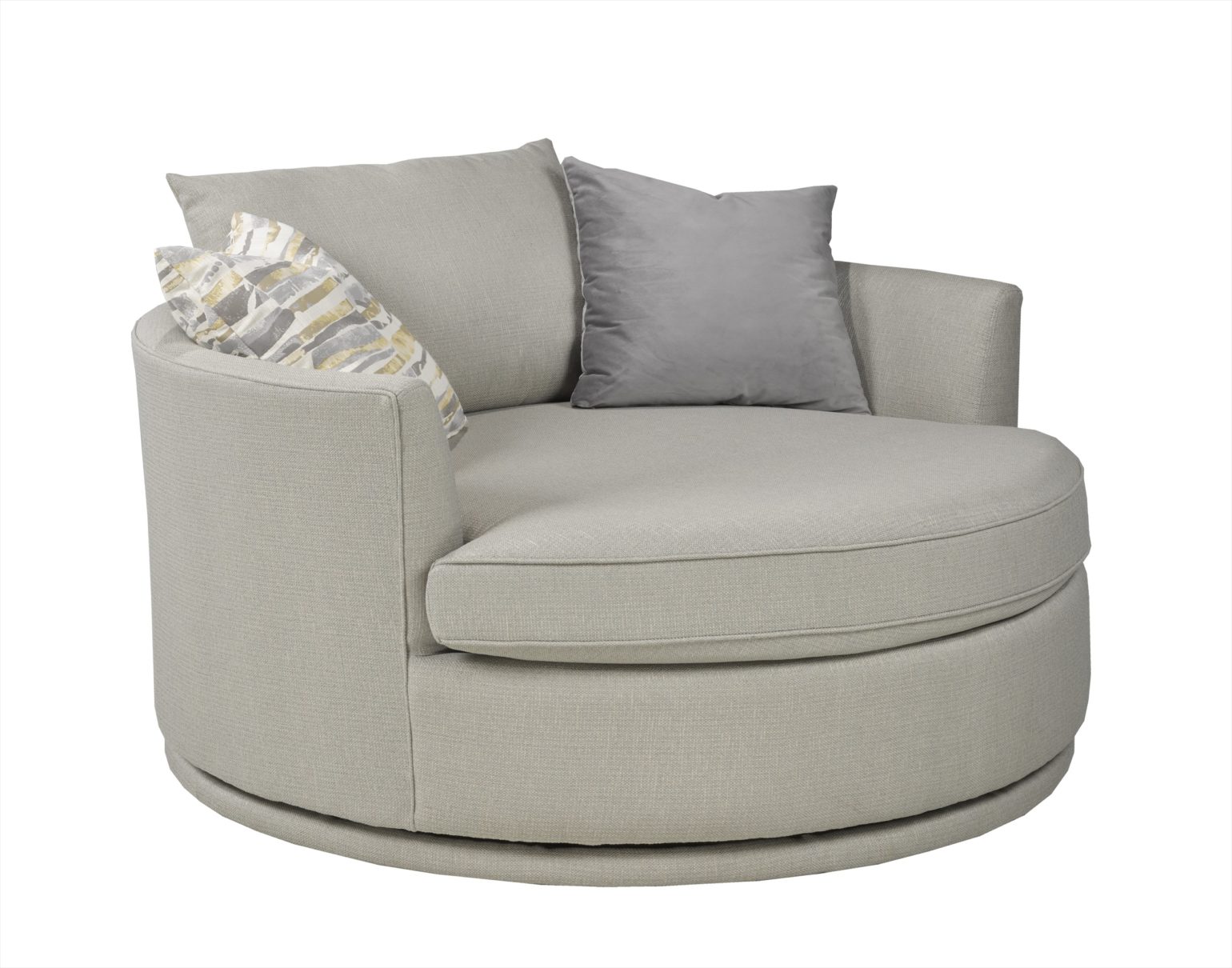 Contemporary Grey Swivel Accent Chair Arrow Furniture