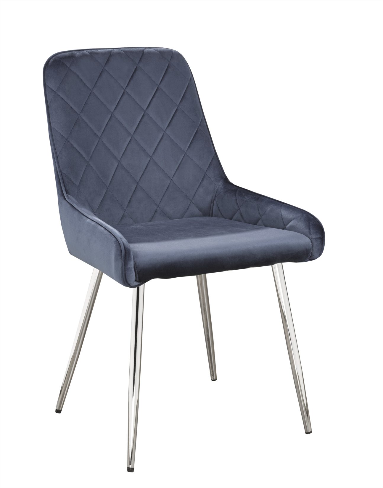Modern Diamond Stitched Navy Dining Chair Arrow Furniture