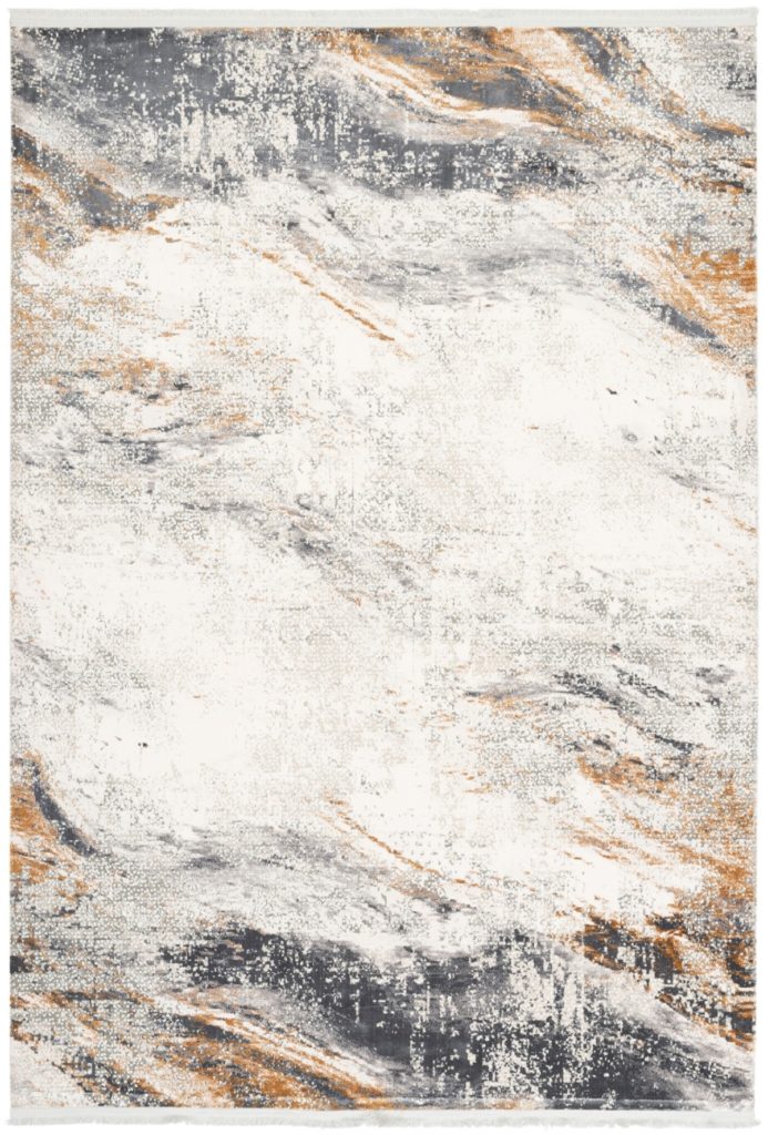 Contemporary Grey and Yellow Area Rug Arrow Furniture