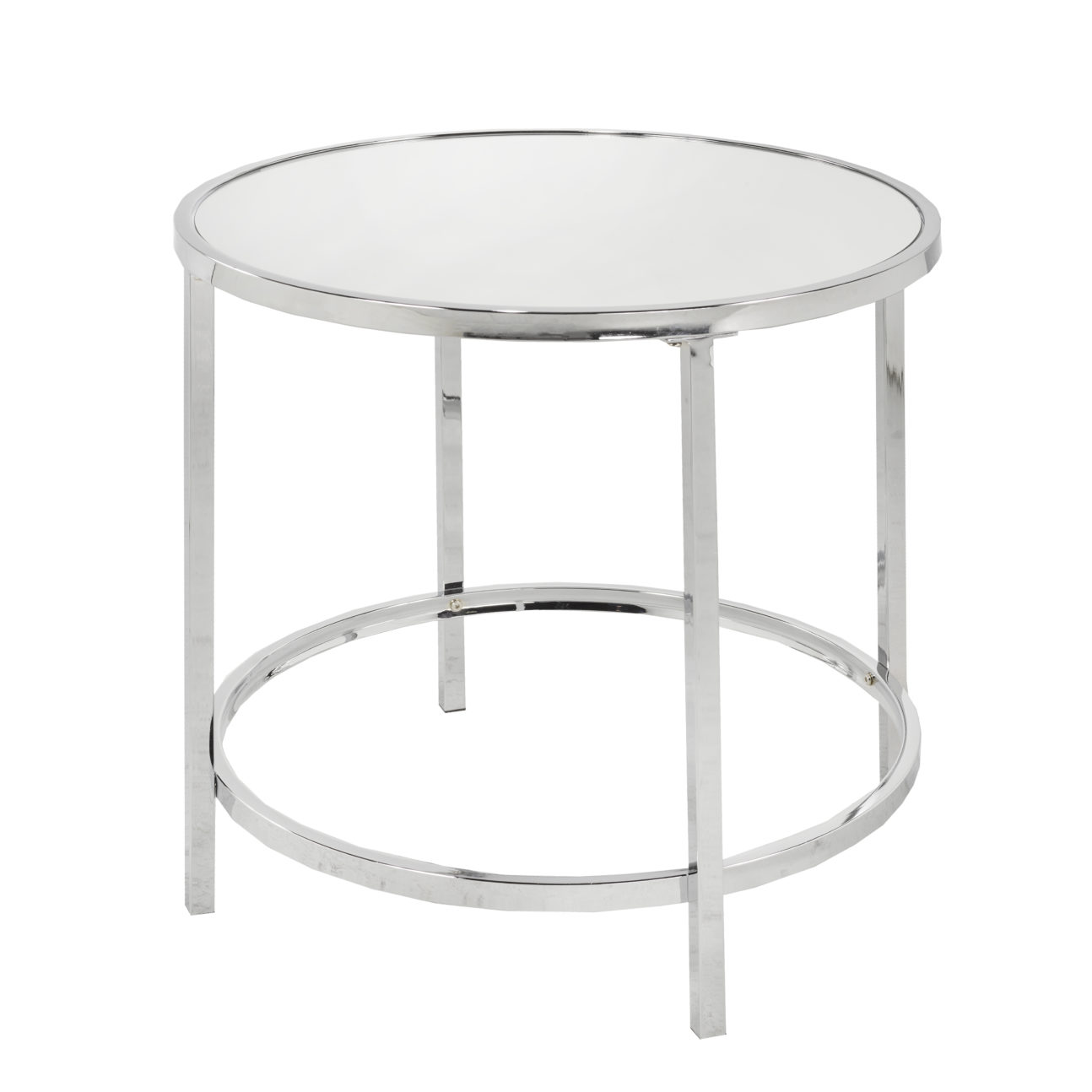Modern Mirrored and Chrome Occasional Tables - Image 2