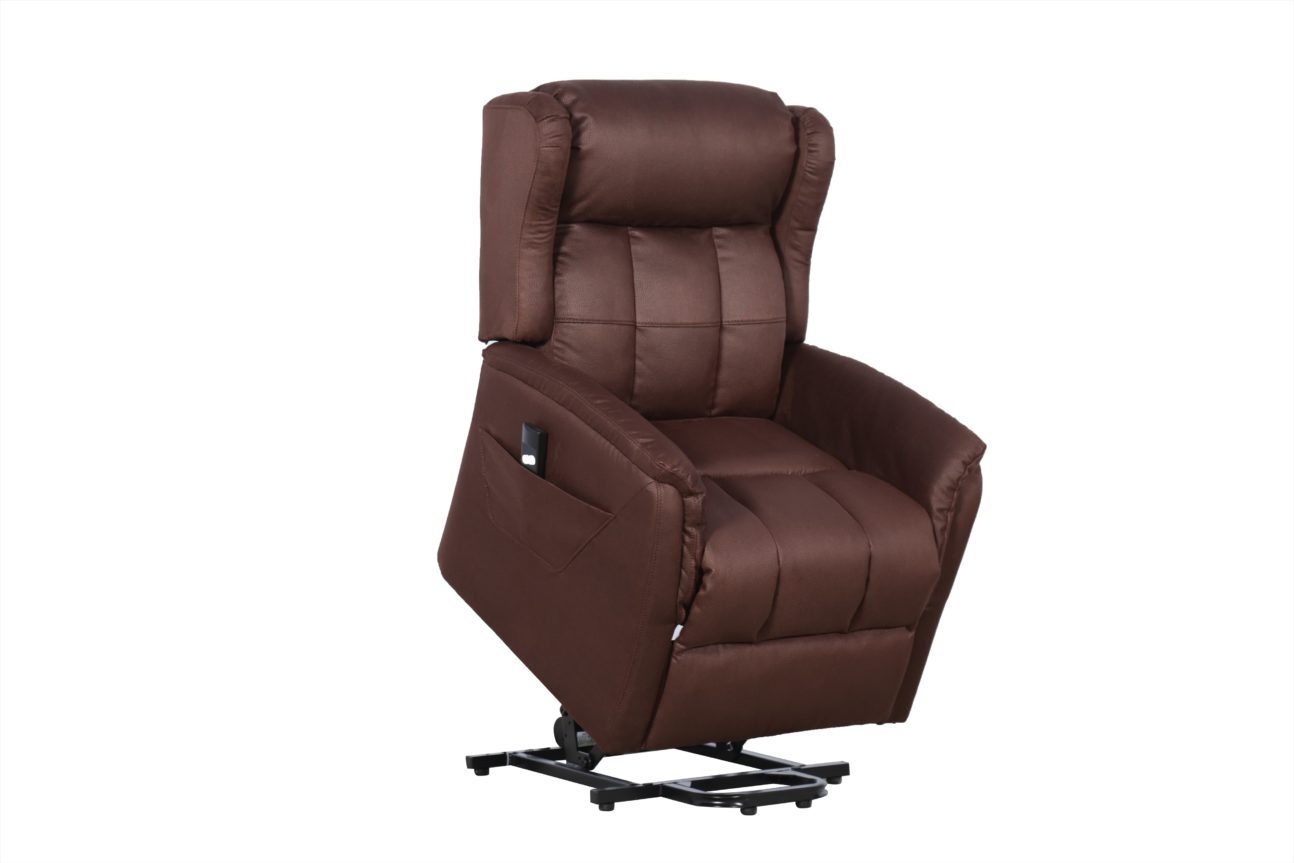 Transitional Dark Brown Power Lift Chair