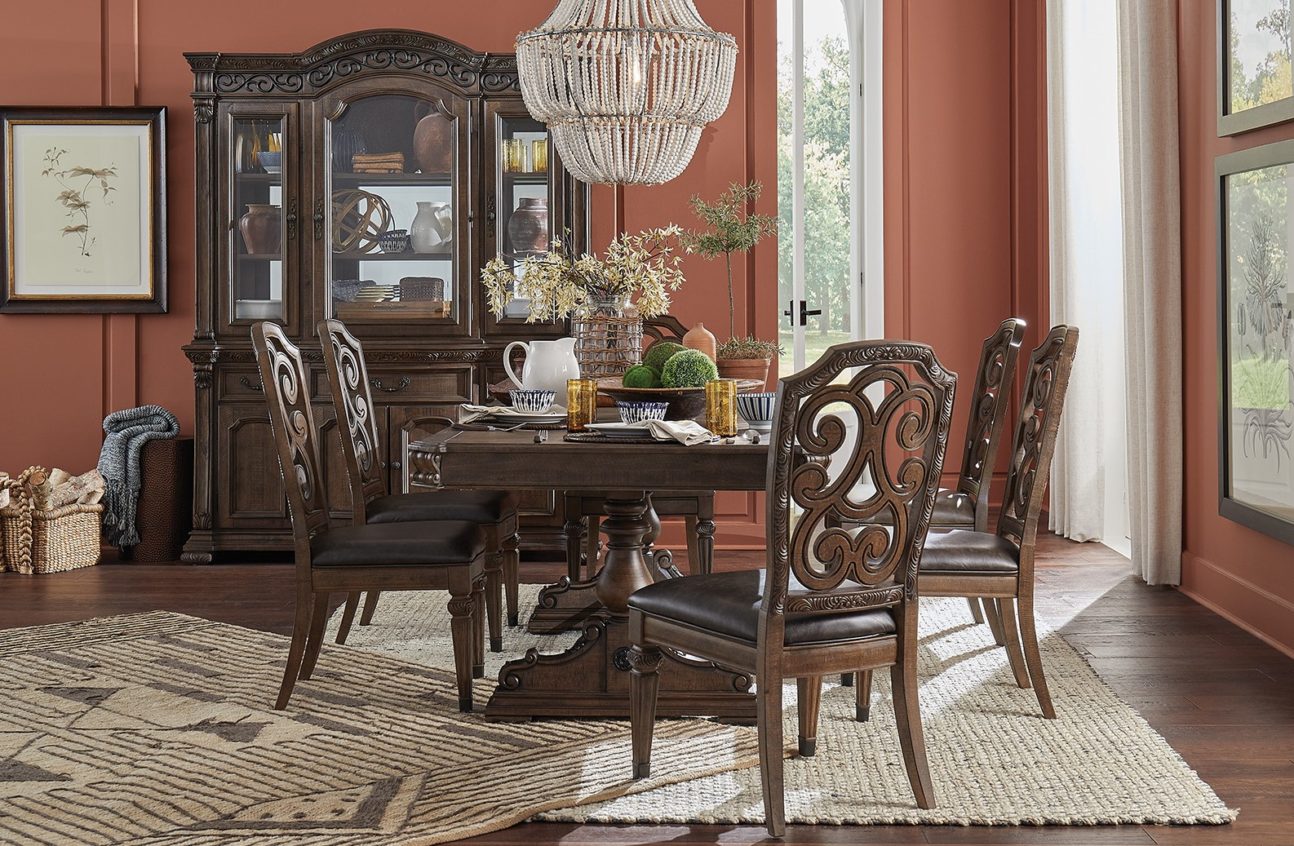Traditional Brown Dining Room