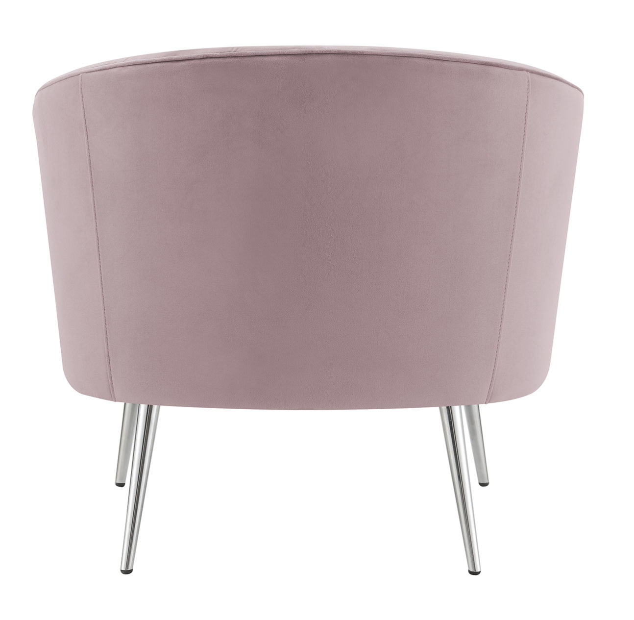 Modern Vertically Tufted Pink Accent Chair - Image 4