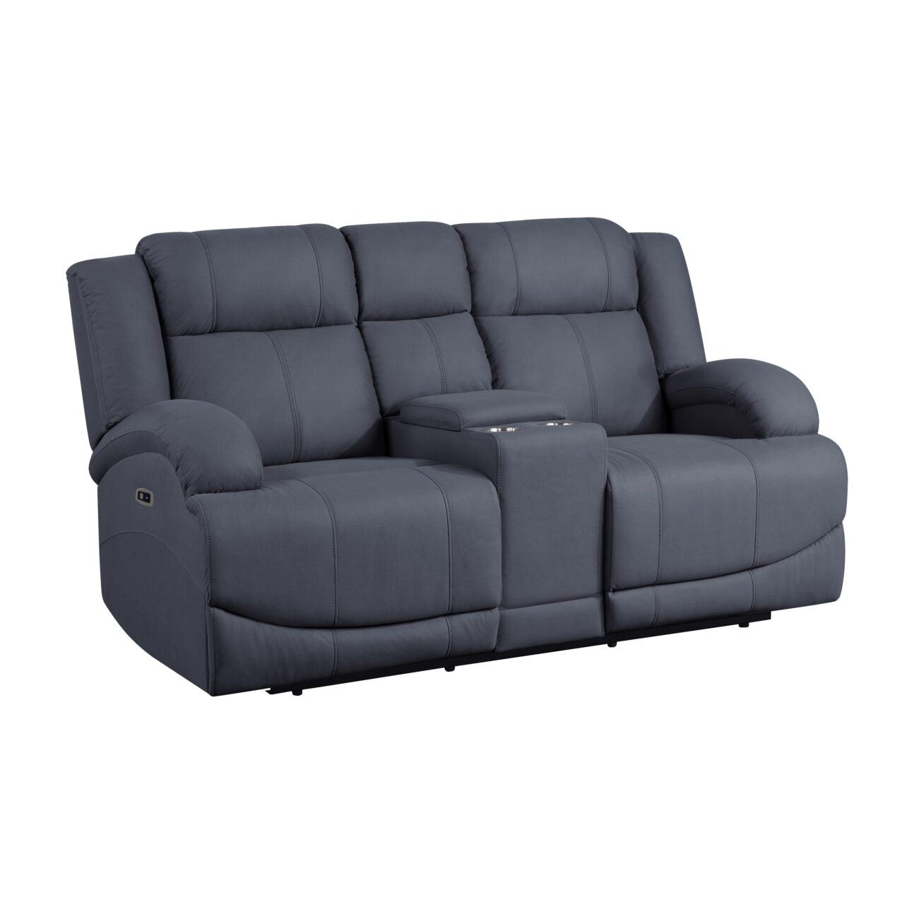 Contemporary Blue Power Reclining Living Room - Image 4