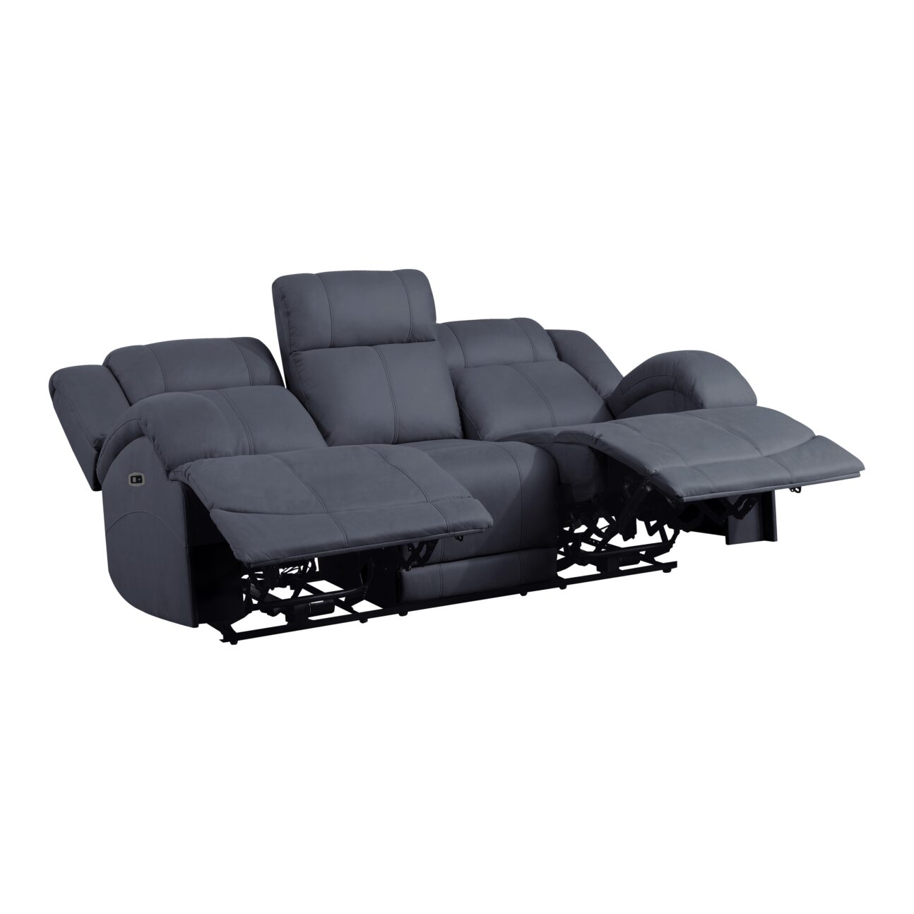 Contemporary Blue Power Reclining Living Room - Image 2