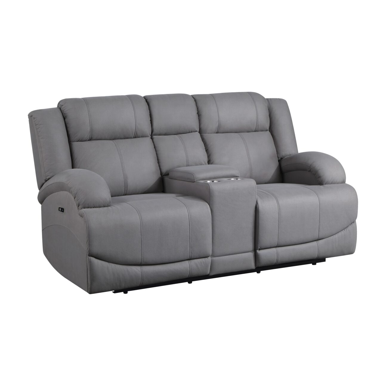 Contemporary Grey Power Reclining Living Room - Image 4