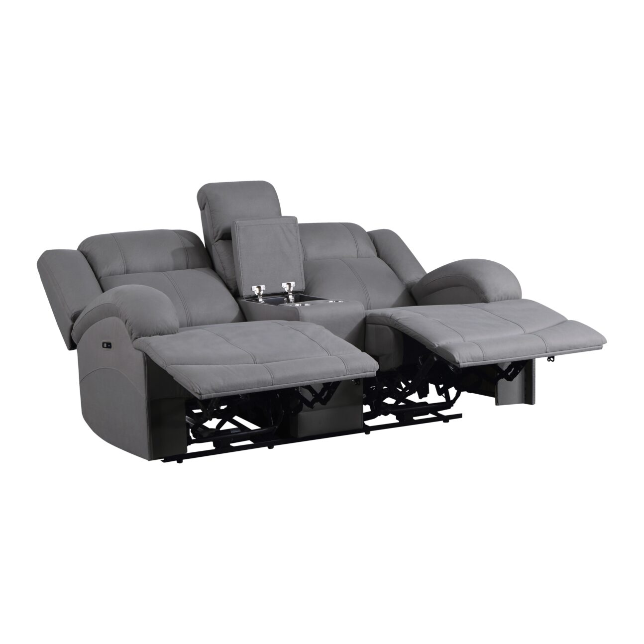 Contemporary Grey Power Reclining Living Room - Image 5