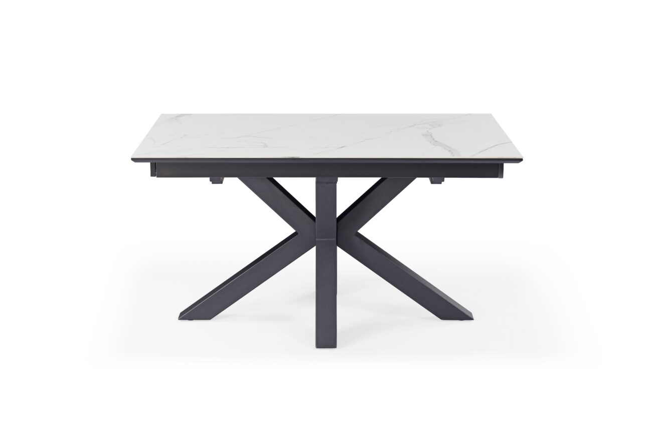Modern White Ceramic and Glass Dining Table - Image 4