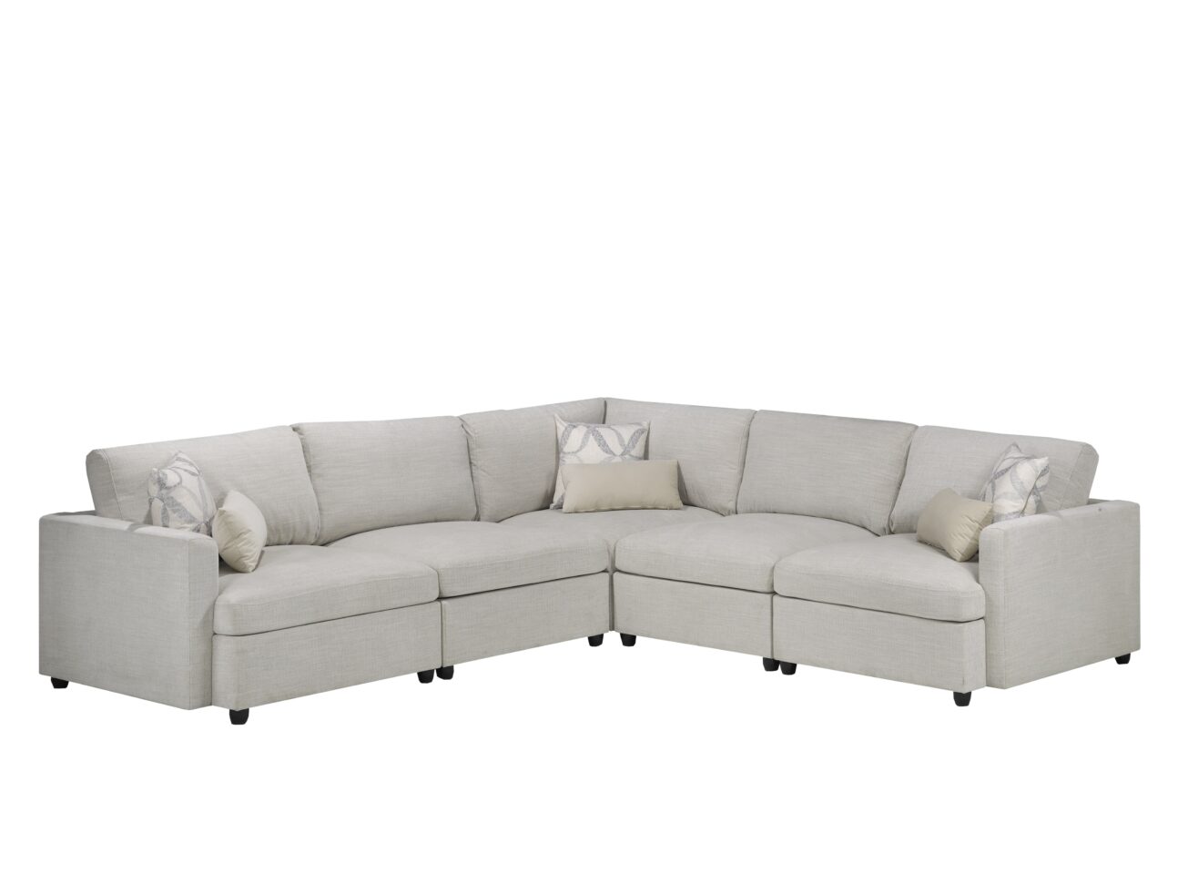 Contemporary Cream Modular Sectional