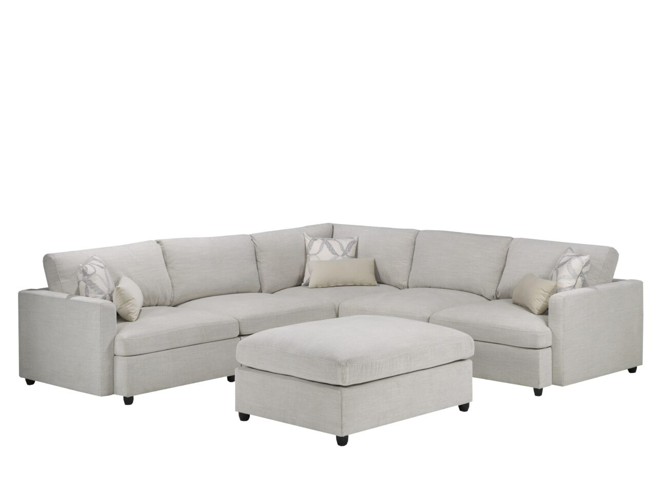 Contemporary Cream Modular Sectional - Image 2