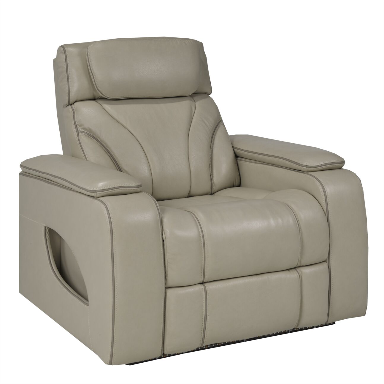 Contemporary Pearl Leather Match Triple Power Transformer Living Room - Image 16