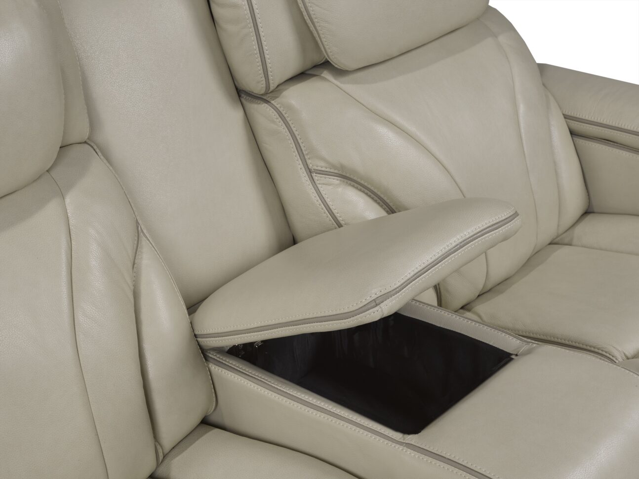 Contemporary Pearl Leather Match Triple Power Transformer Living Room - Image 14