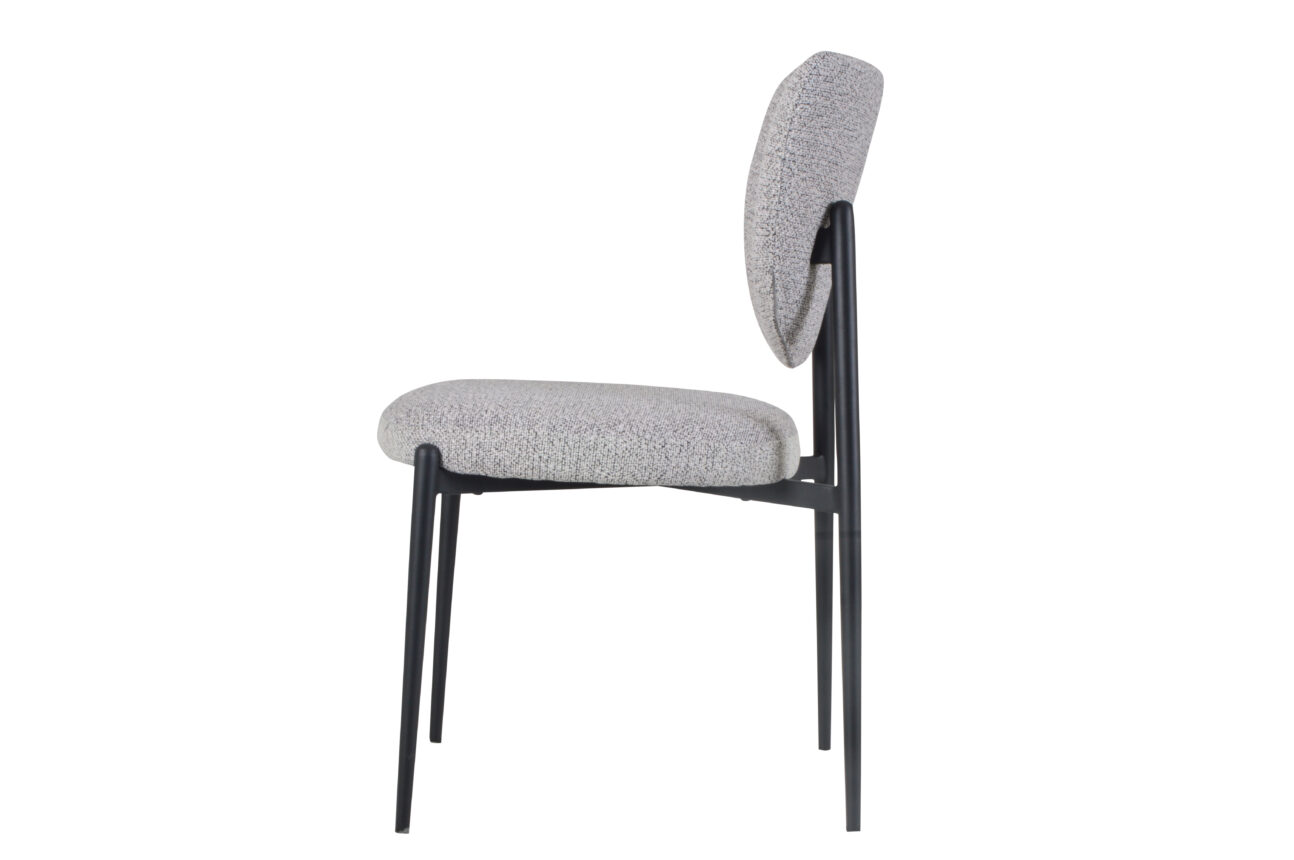 Modern Grey and Black Dining Chair - Image 3