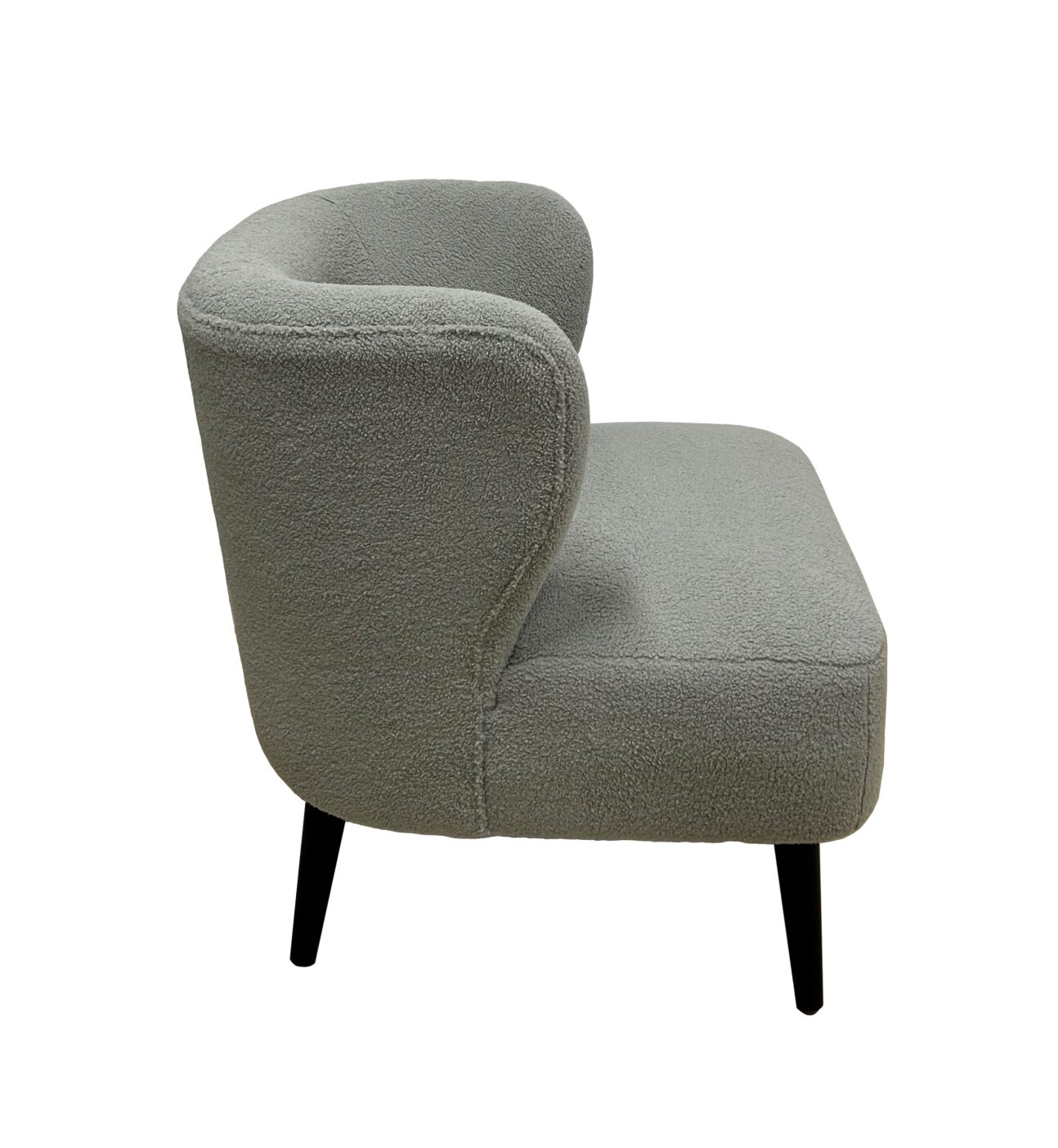 Modern Handlebar Grey Accent Chair - Image 3