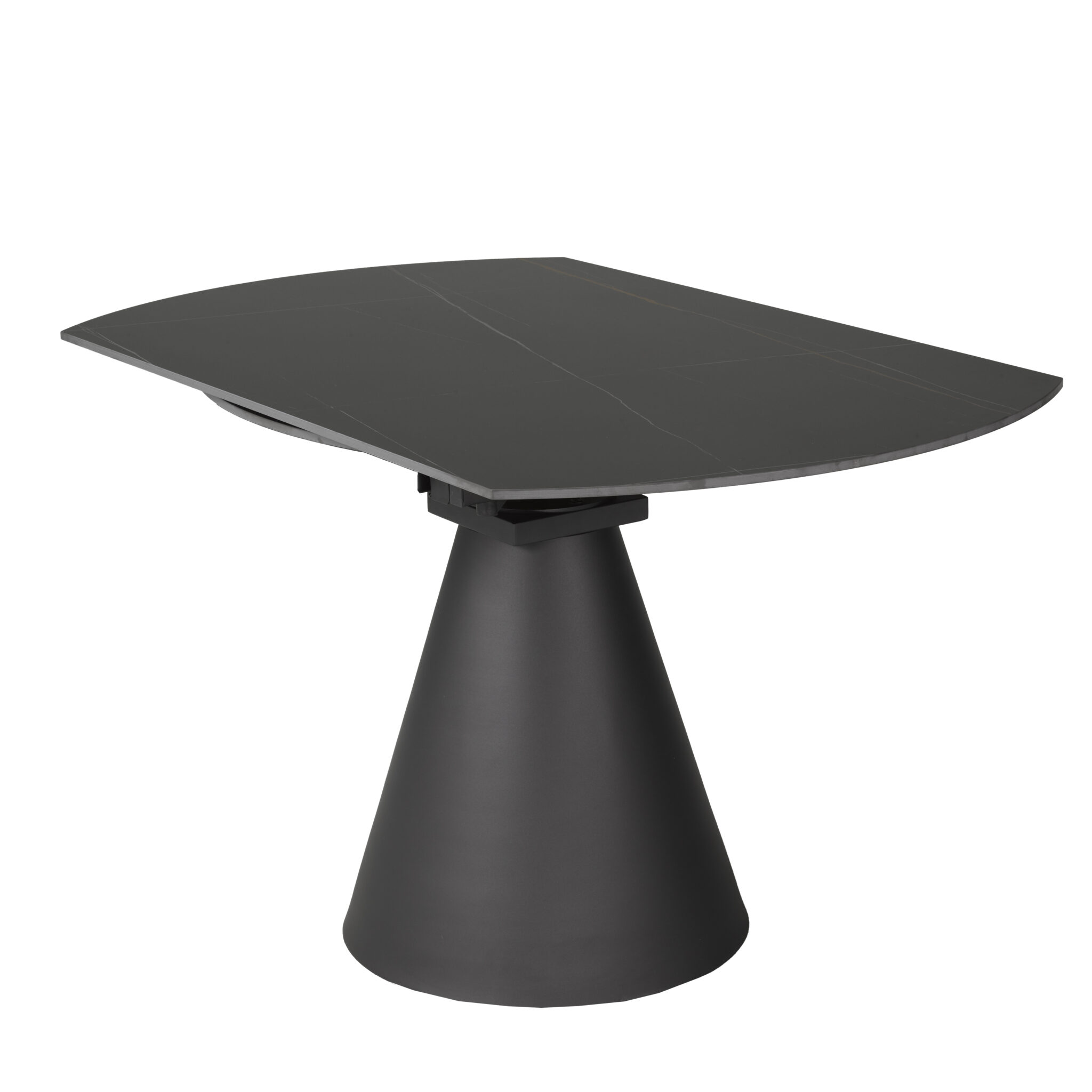 Modern Black Ceramic Round Table Arrow Furniture