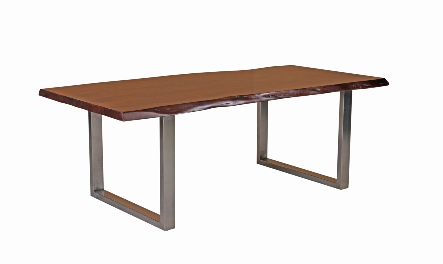 Transitional Live Edge Dark Brown Dining Table Arrow Furniture