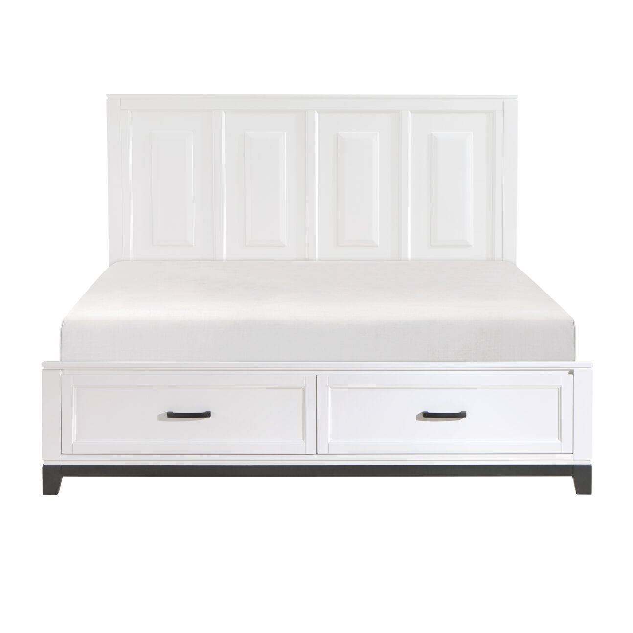 Transitional White and Grey Bedroom - Image 2
