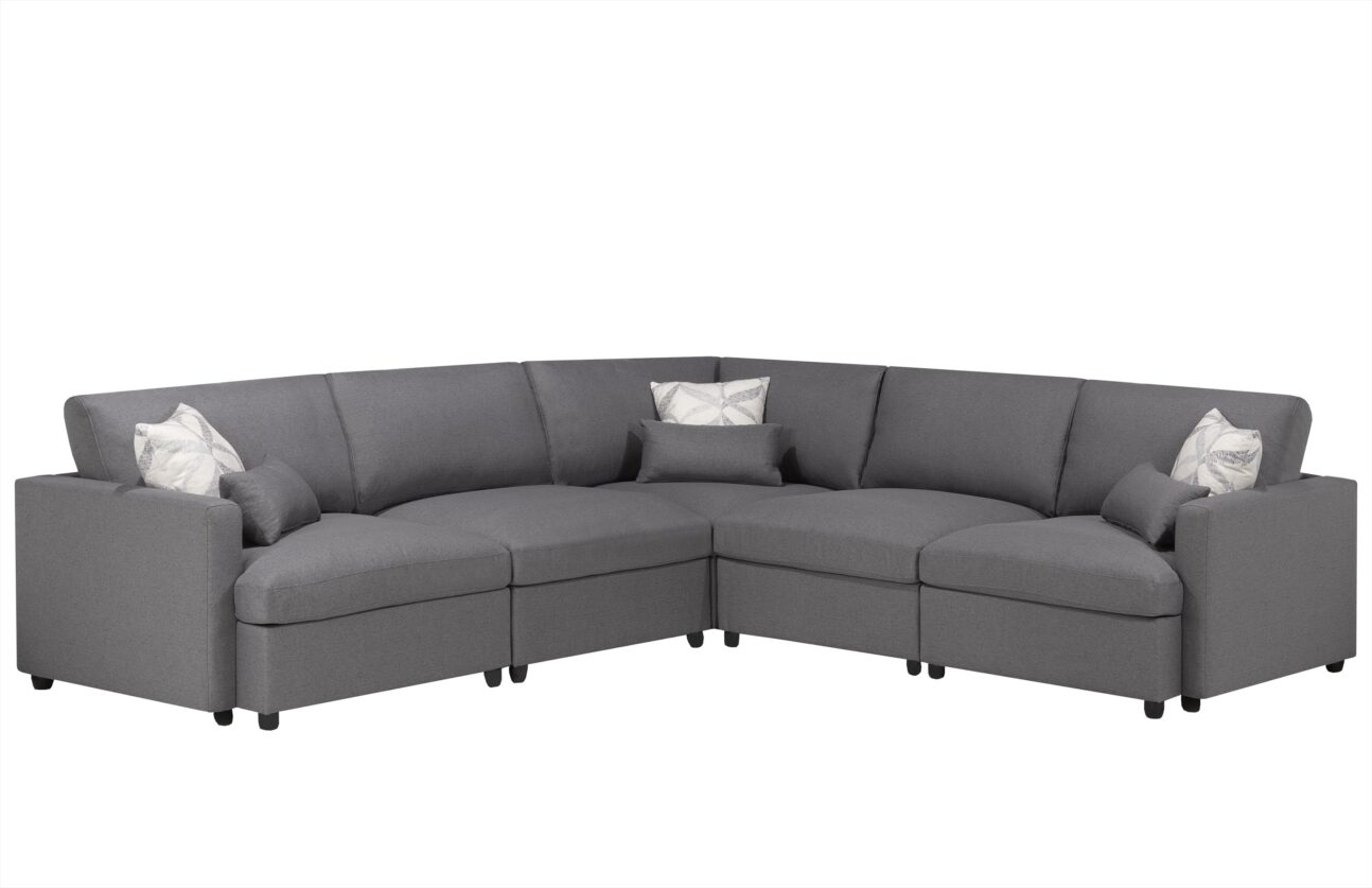 Contemporary Grey Modular Sectional