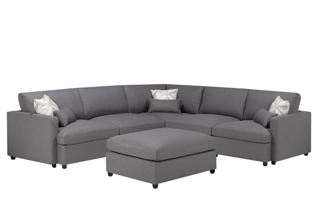 Contemporary Grey Modular Sectional - Image 2