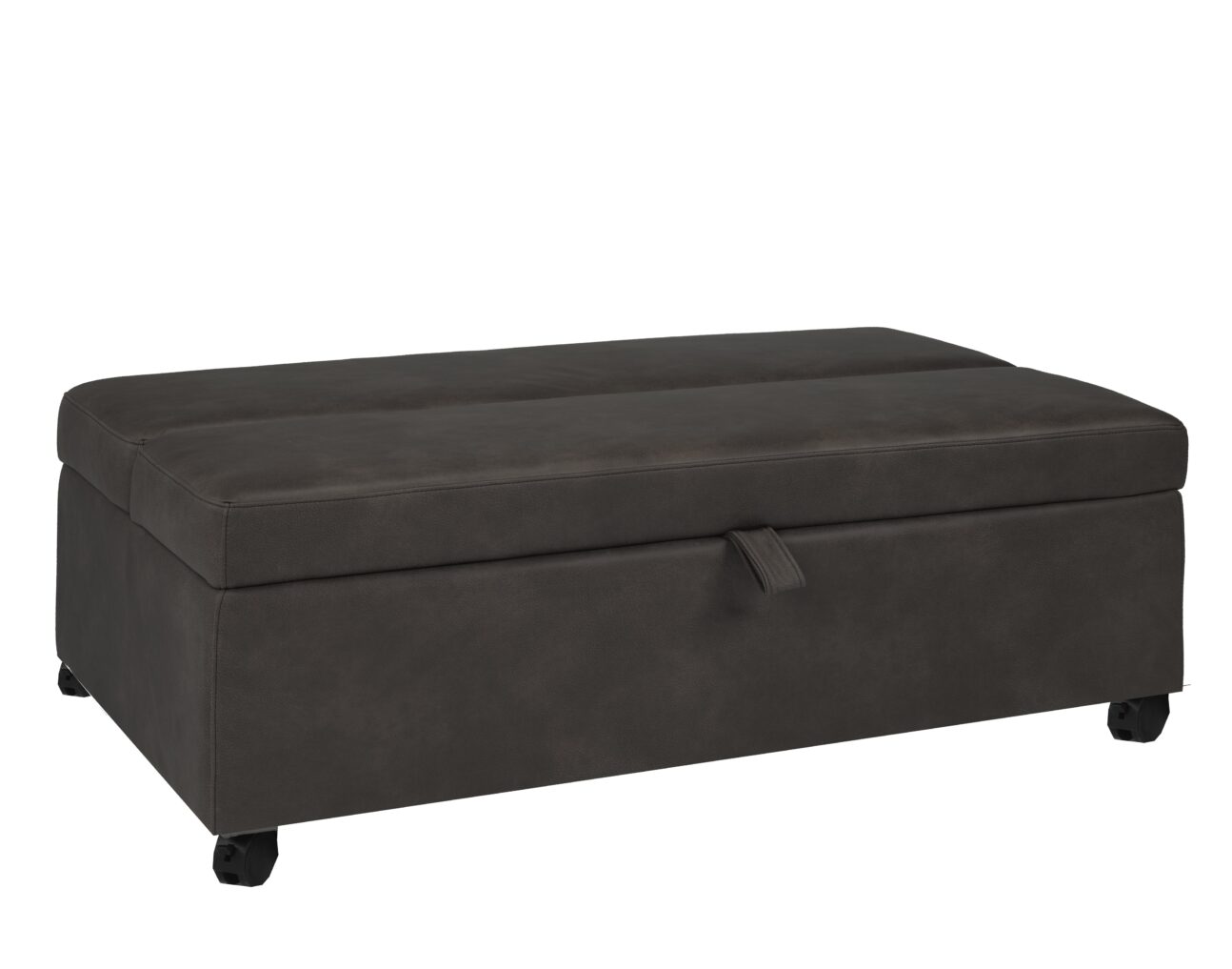Contemporary Brown Sofa Bed Ottoman