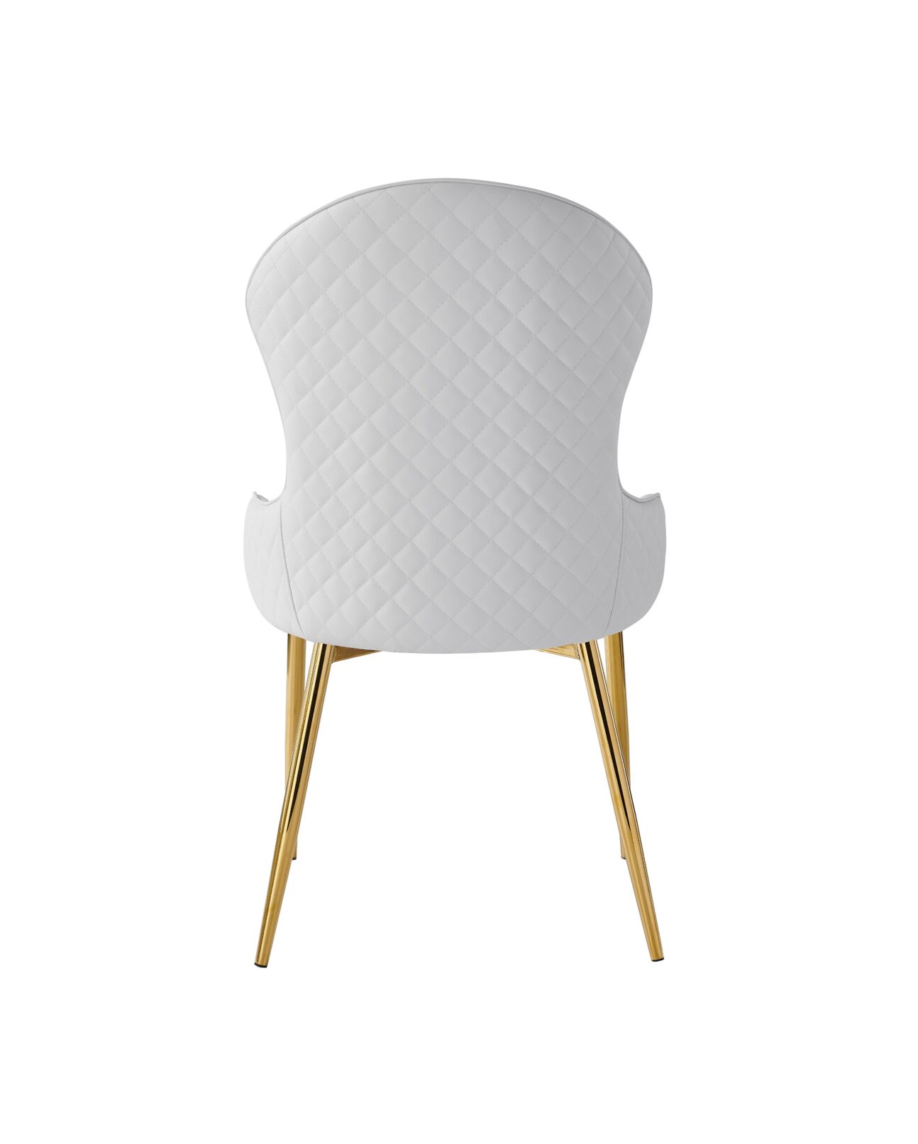 Modern White and Gold Dining Chair - Image 4