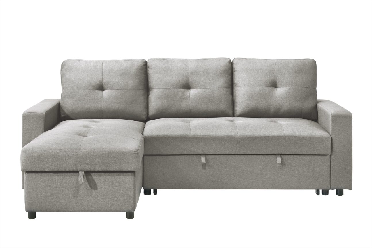 Contemporary Light Grey Pull Out 2 Pc Media Sleeper - Image 8