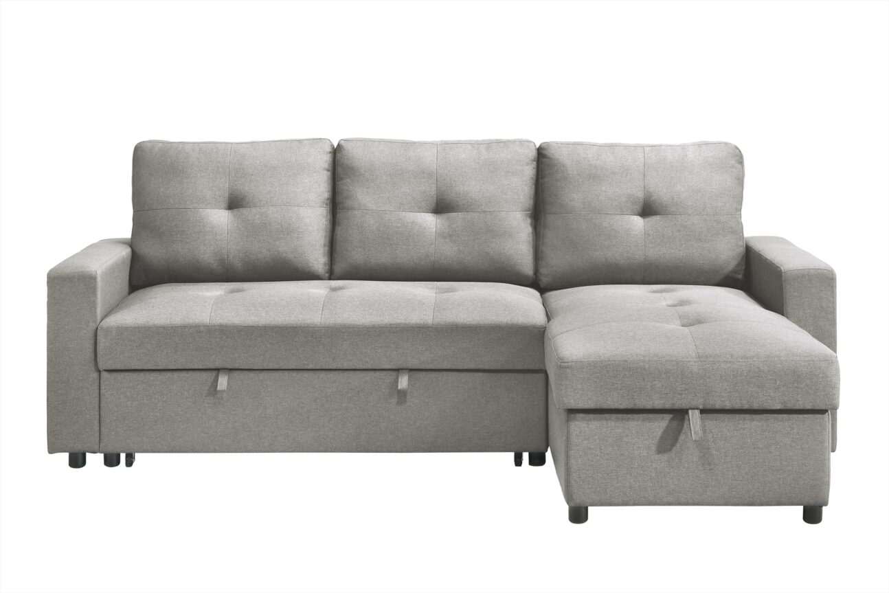 Contemporary Light Grey Pull Out 2 Pc Media Sleeper - Image 3