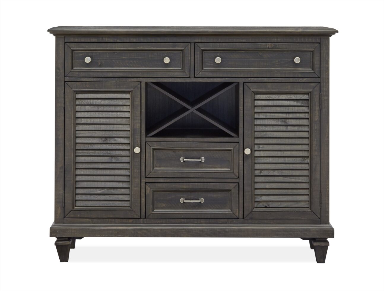 Rustic Weathered Charcoal Dining Room - Image 7