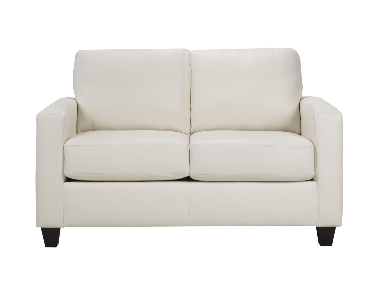 Contemporary Light Snow Leather Match Living Room - Image 3