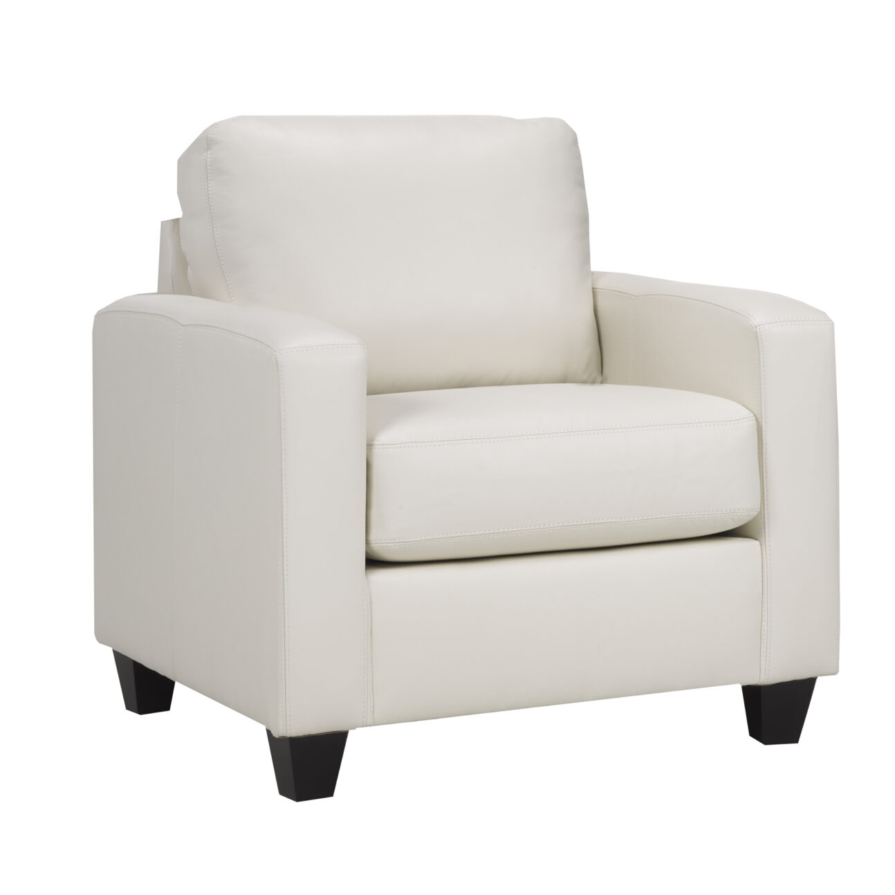 Contemporary Light Snow Leather Match Living Room - Image 5