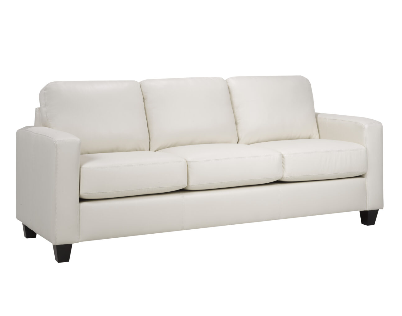 Contemporary Light Snow Leather Match Living Room - Image 2