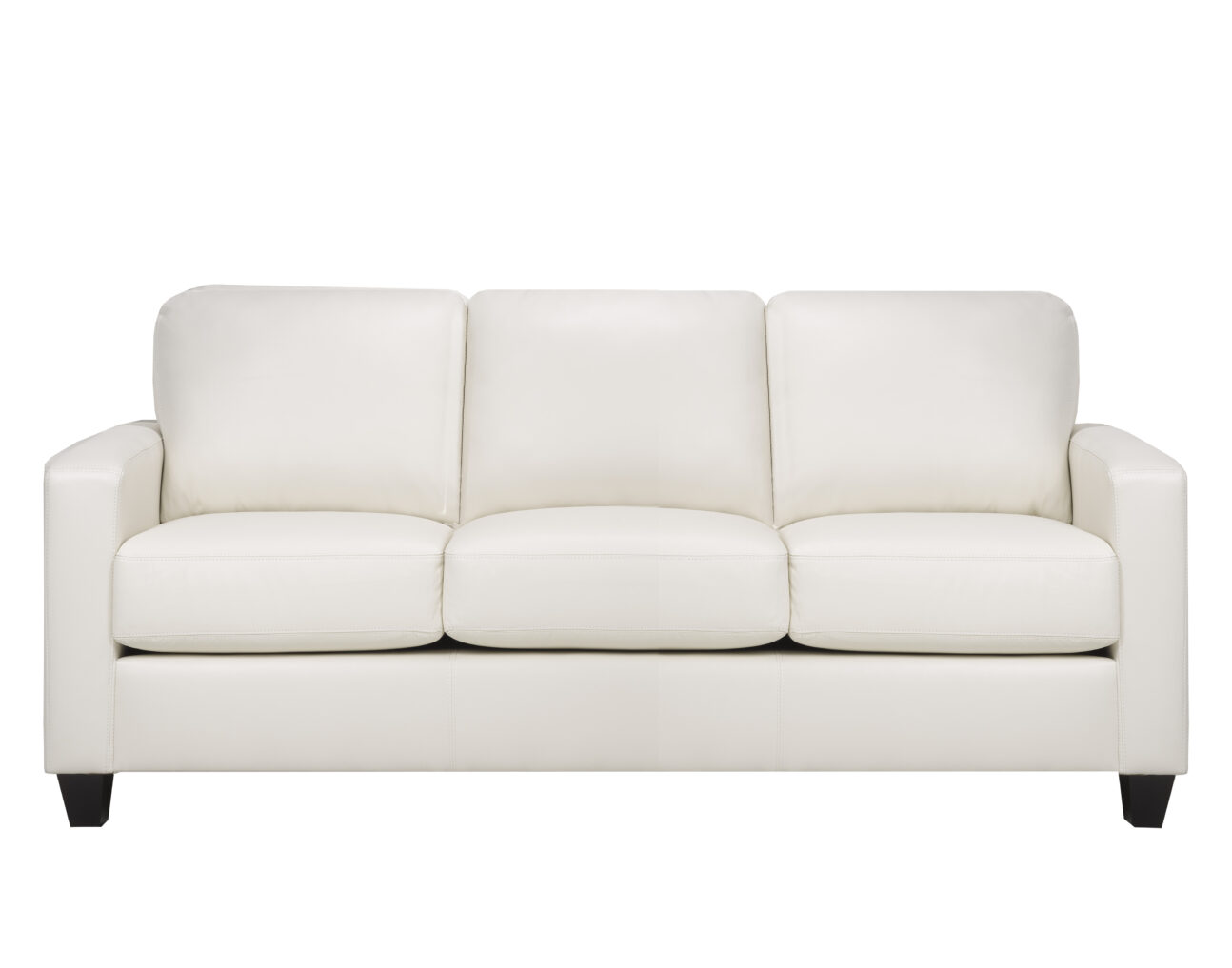 Contemporary Light Snow Leather Match Living Room