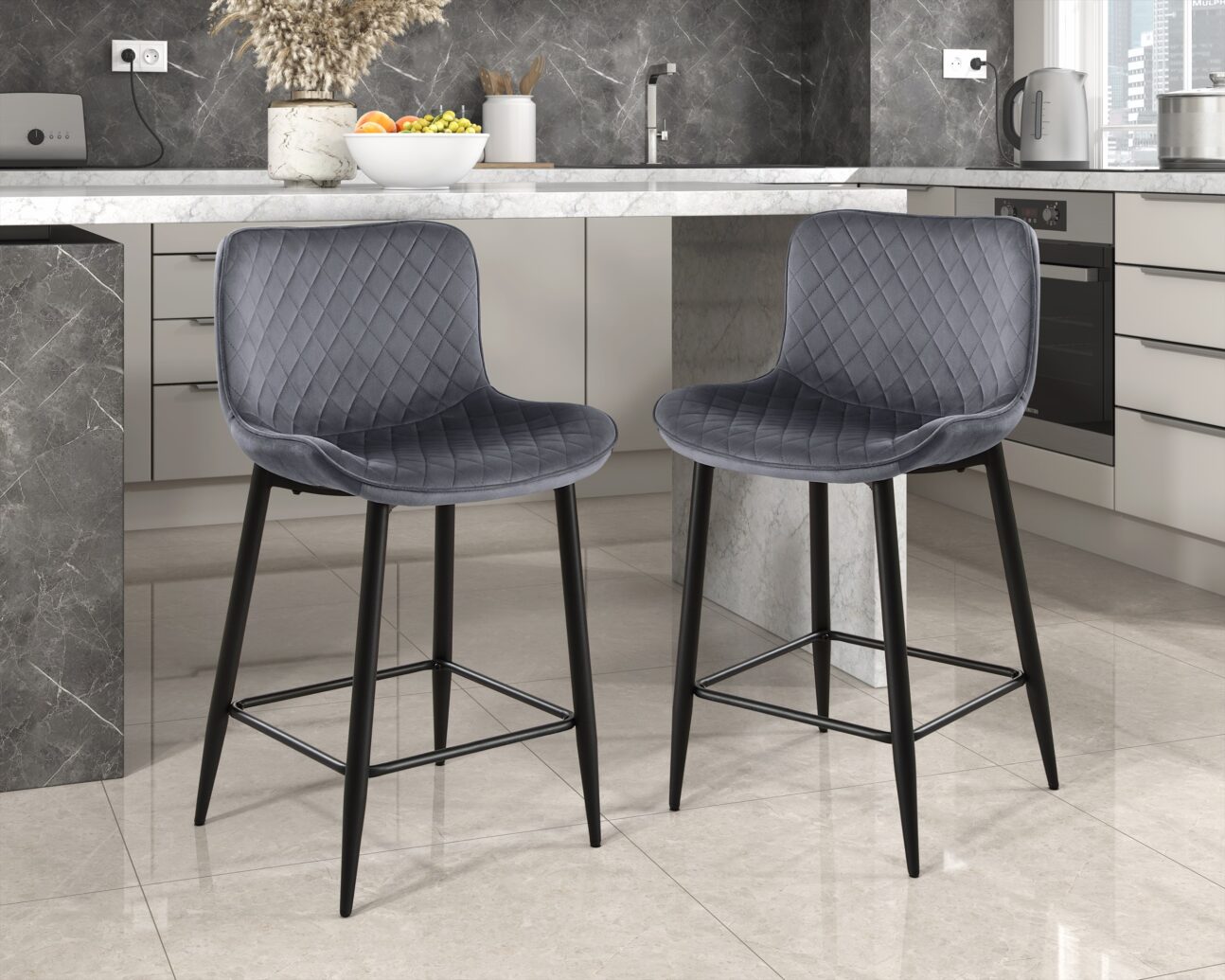 Contemporary Grey Counter Chair - Image 5