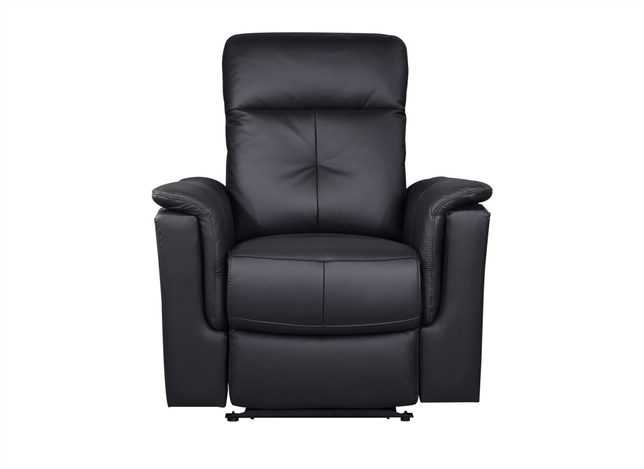 Contemporary Black Leather Match Power Reclining Glider Chair - Image 3