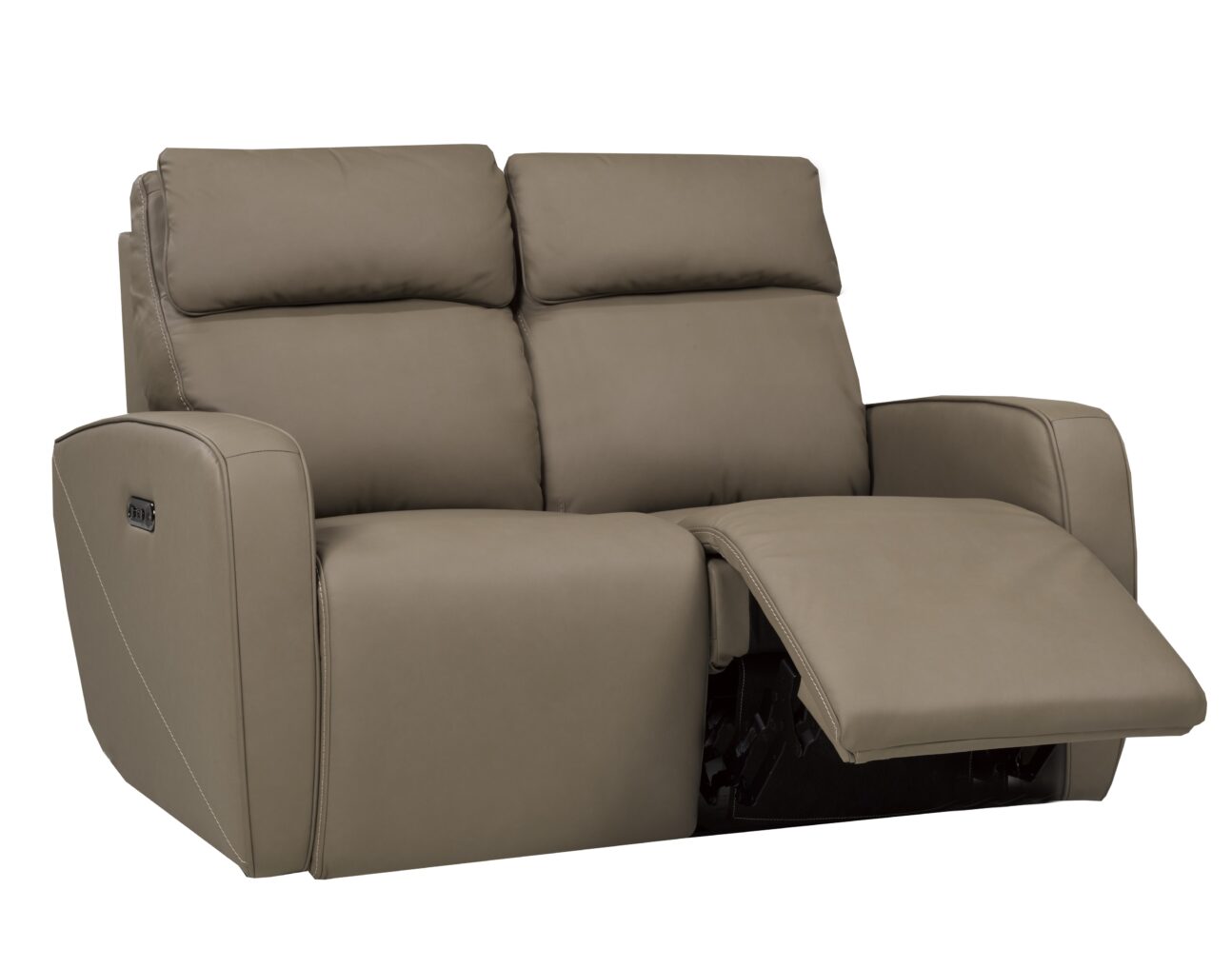 Contemporary Dust Leather Match Dual Power Reclining Living Room - Image 3