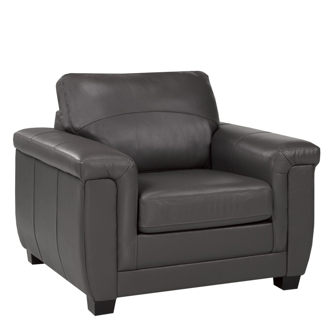 Contemporary Grey Leather Match Living Room - Image 5