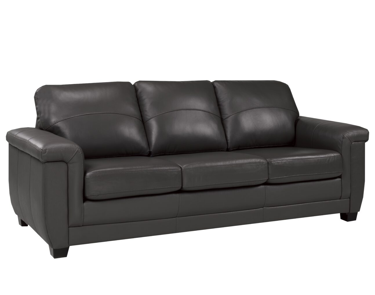 Contemporary Grey Leather Match Living Room - Image 2