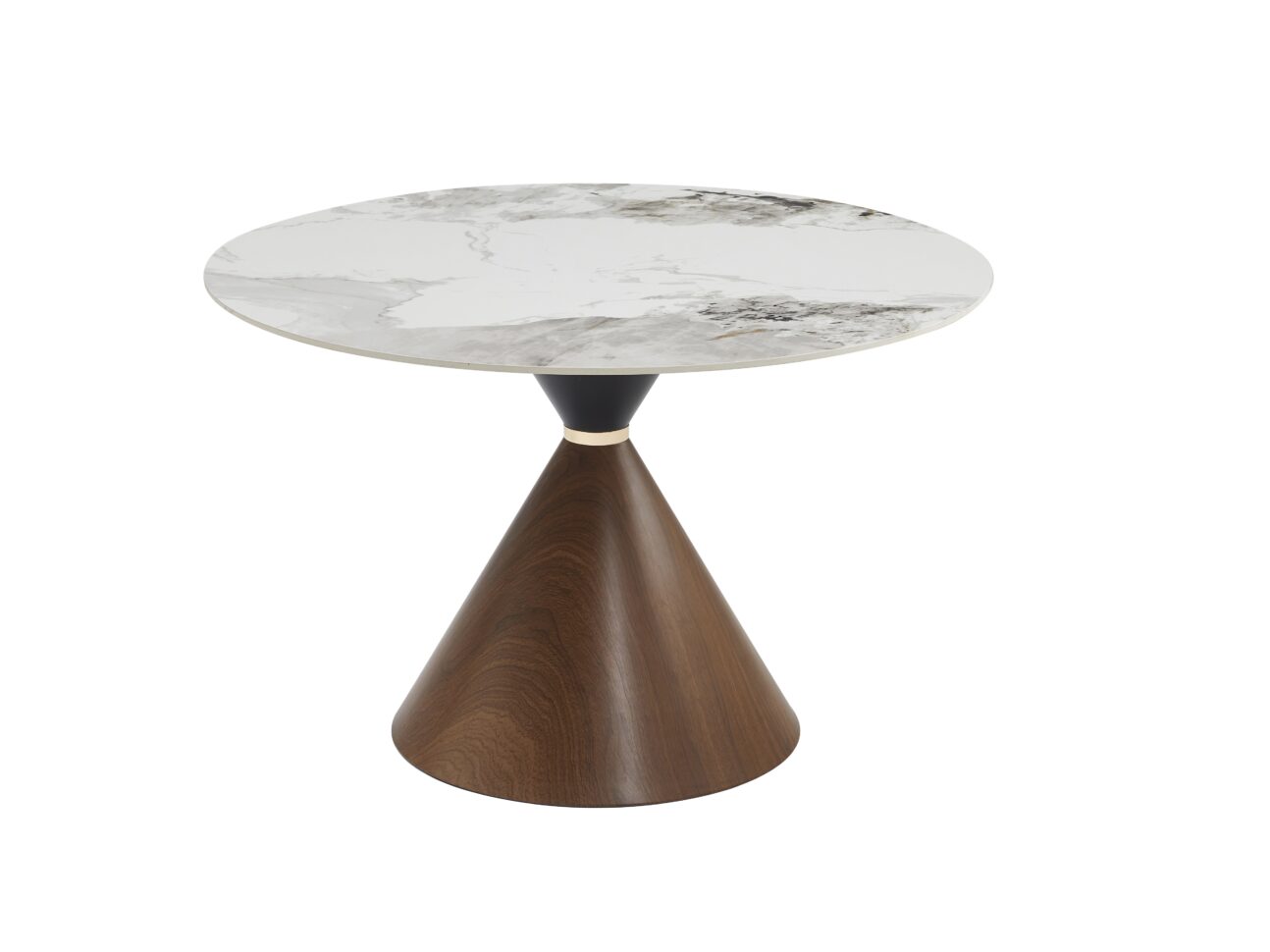 Modern White Stone and Metal Dining Room - Image 2