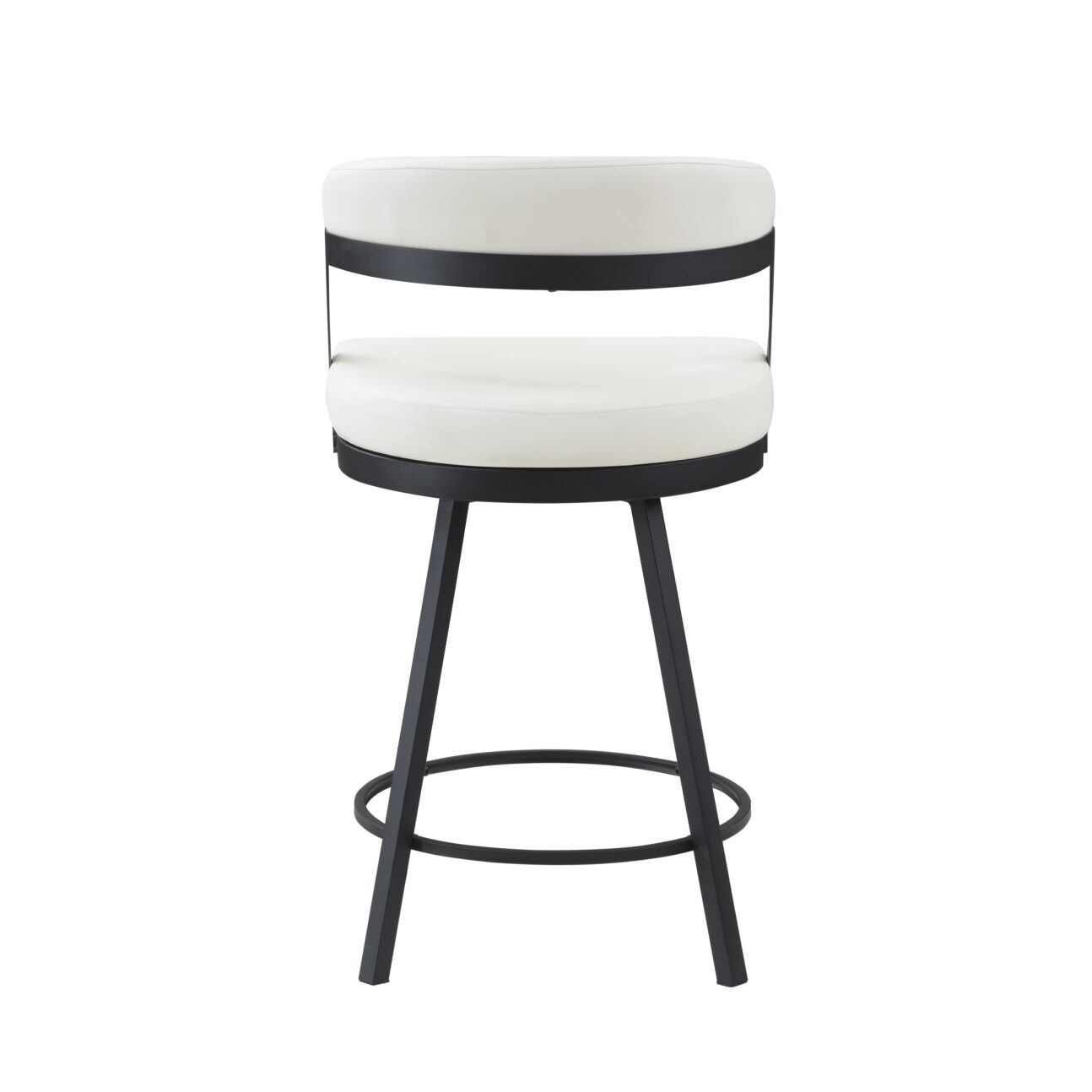 Contemporary White Swivel Counter Chair - Image 4