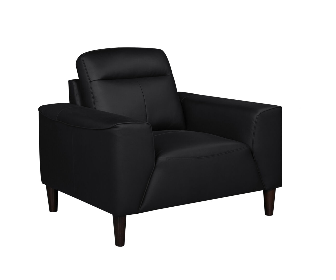 Modern Black Leather Match Living Room - Image 4