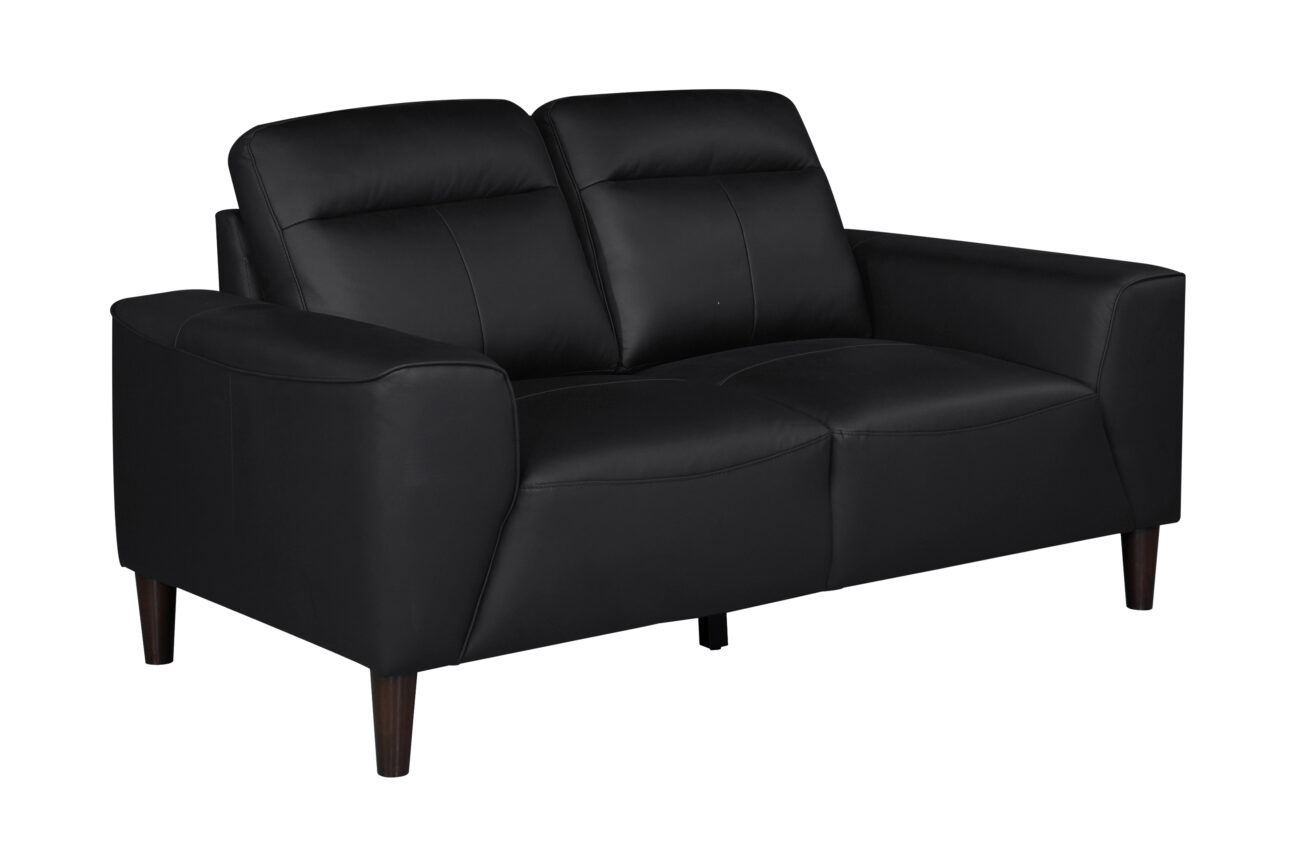Modern Black Leather Match Living Room - Image 3