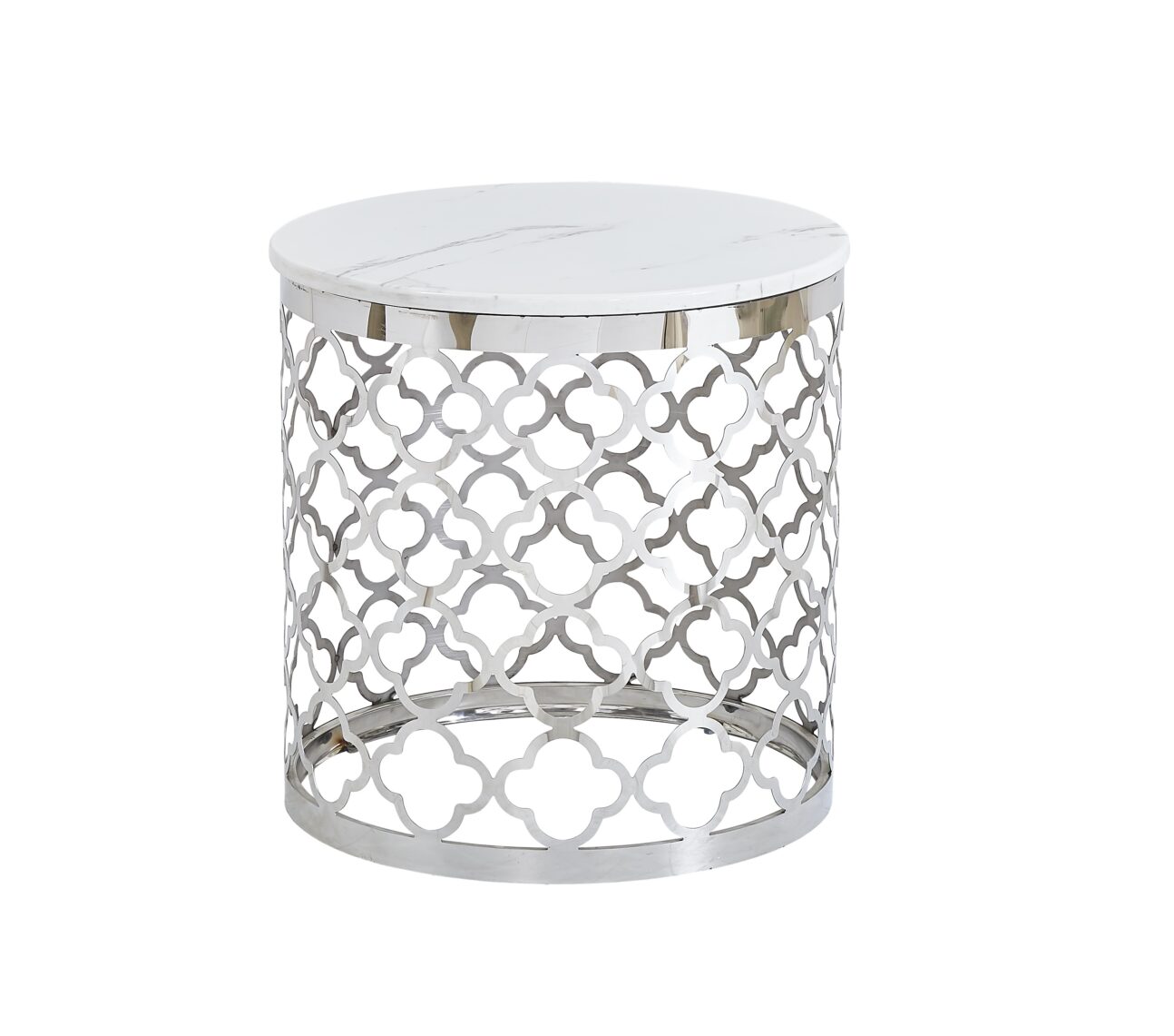 Quator Living Room Tables - Marble & Chrome - Image 2